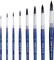 Professional Paint Brush Set, 8Pcs Round Pointed Paintbrush Set, Wooden Handle Hair Artist Brushes for Watercolor Painting(Blue Handle)